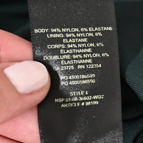 Babaton Medium Teal Contour V-Neck Body Suit Romper - Picture 6 of 6